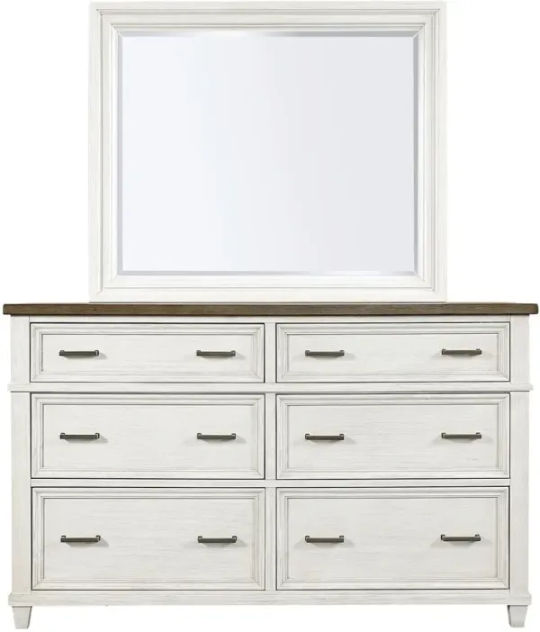 Aspenhome Caraway Aged Ivory 6-Drawer Dresser
