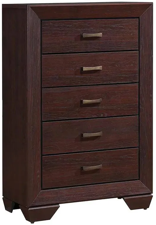 KAUFFMAN FIVE-DRAWER CHEST DARK COCOA