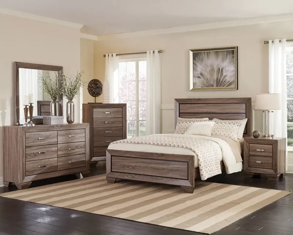 Coaster Kauffman Wood California King Panel Bed Washed Taupe