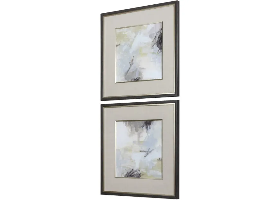 ABSTRACT VISTAS 2-PIECE WHITE FRAMED PRINTS