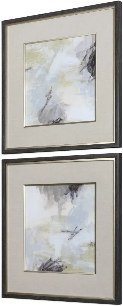 ABSTRACT VISTAS 2-PIECE WHITE FRAMED PRINTS