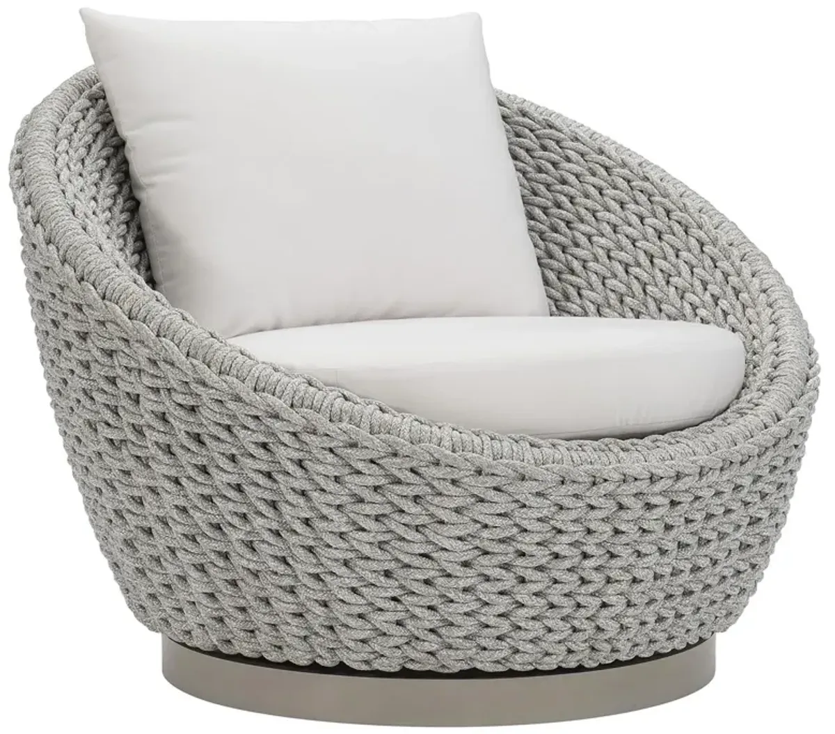 Bernhardt Savaii Marled Clay Outdoor Swivel Lounge Chair