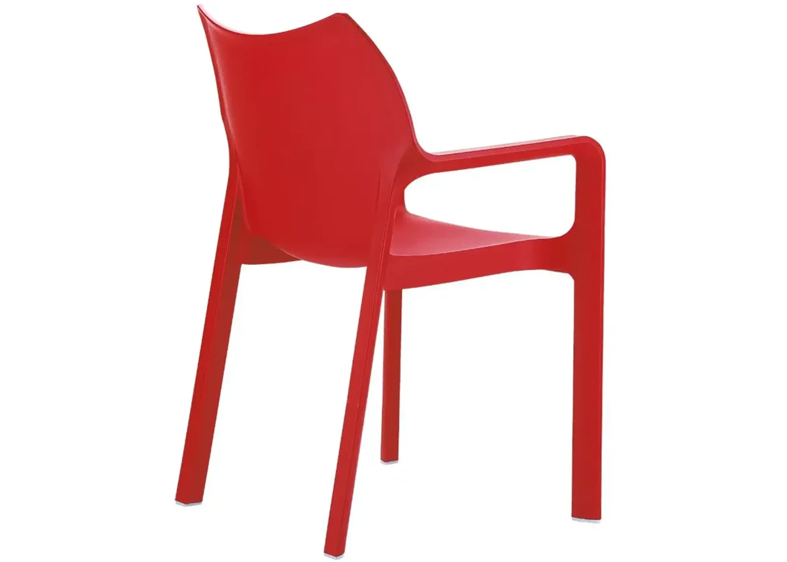 Compamia Diva Resin Outdoor Dining Arm Chair Red