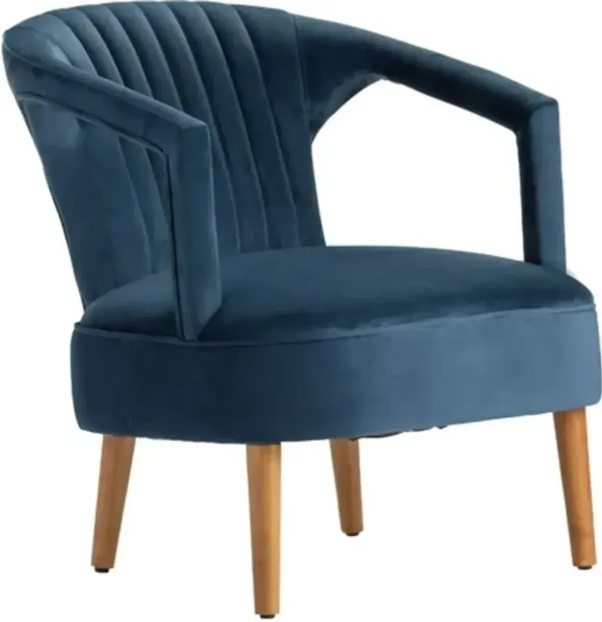 Crestview Pearson Blue/Brown Accent Chair