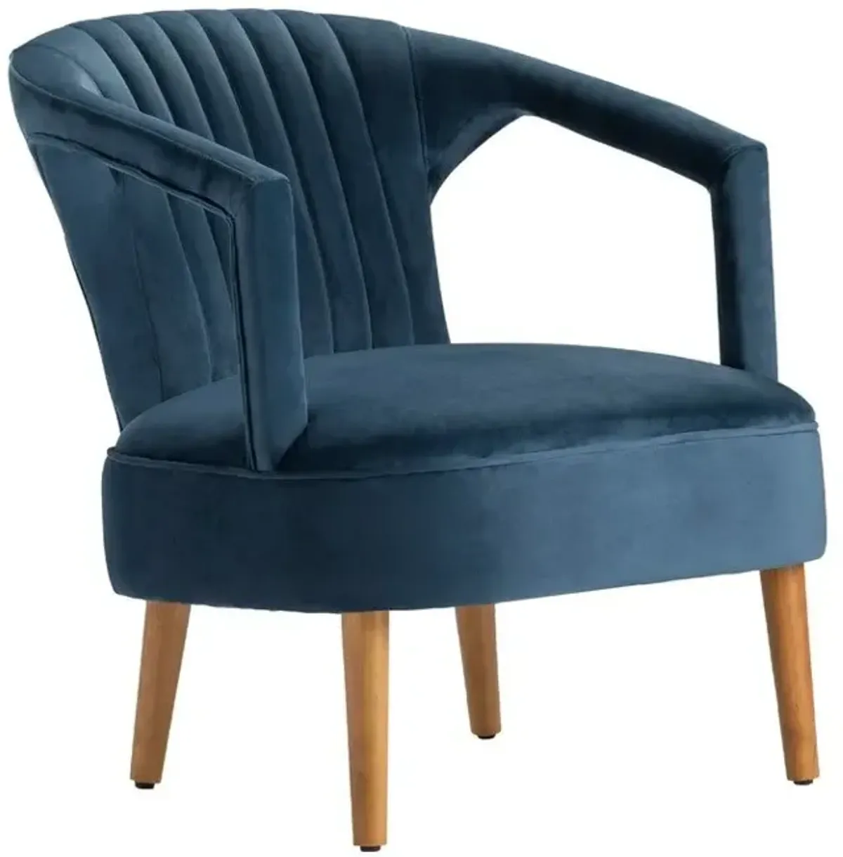 Crestview Pearson Blue/Brown Accent Chair