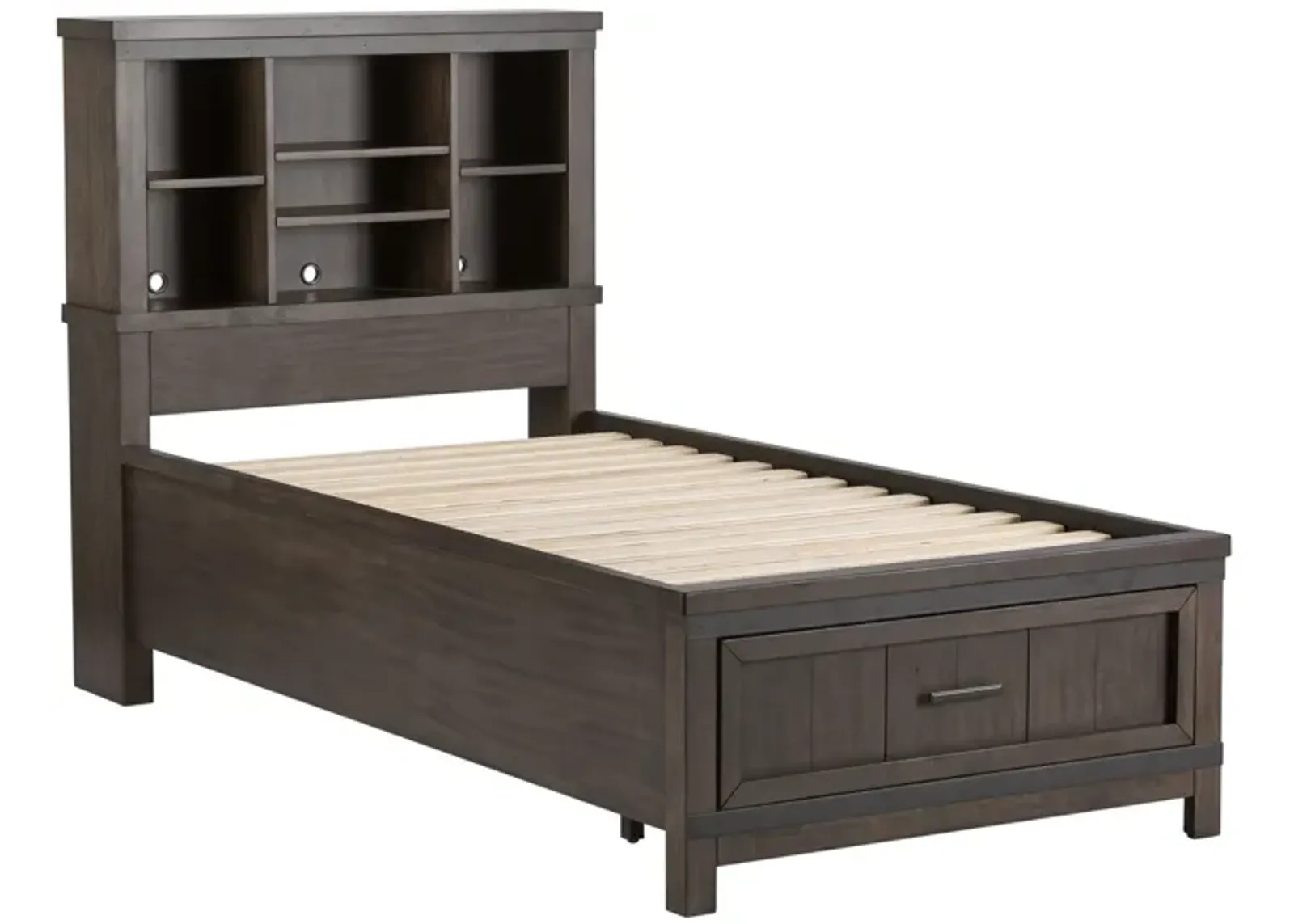 Liberty Furniture Kids/Teens Thornwood Hills Rock Beaten Gray Twin Bookcase Bed