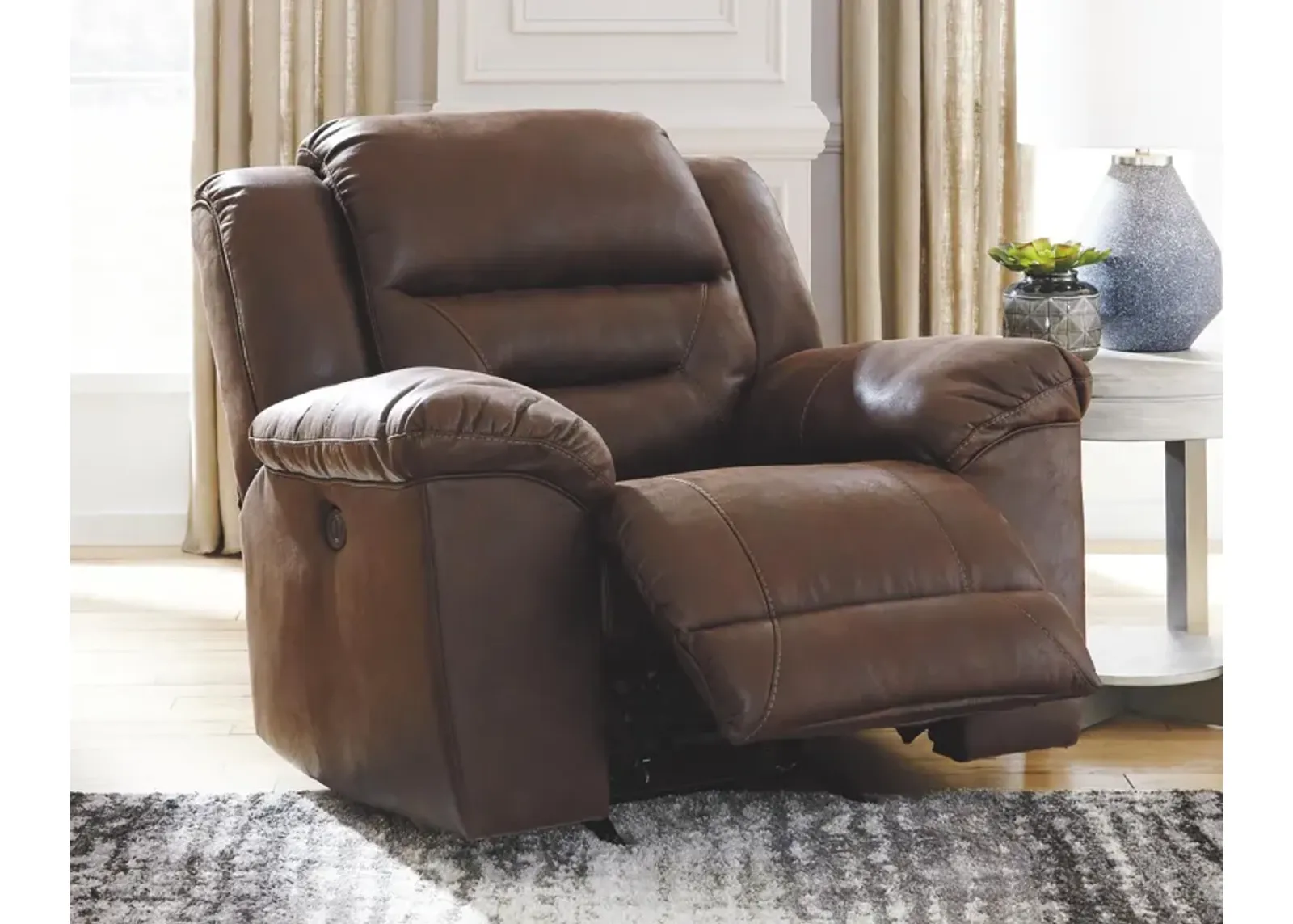 Ashley Stoneland Chocolate Power Rocker Recliner