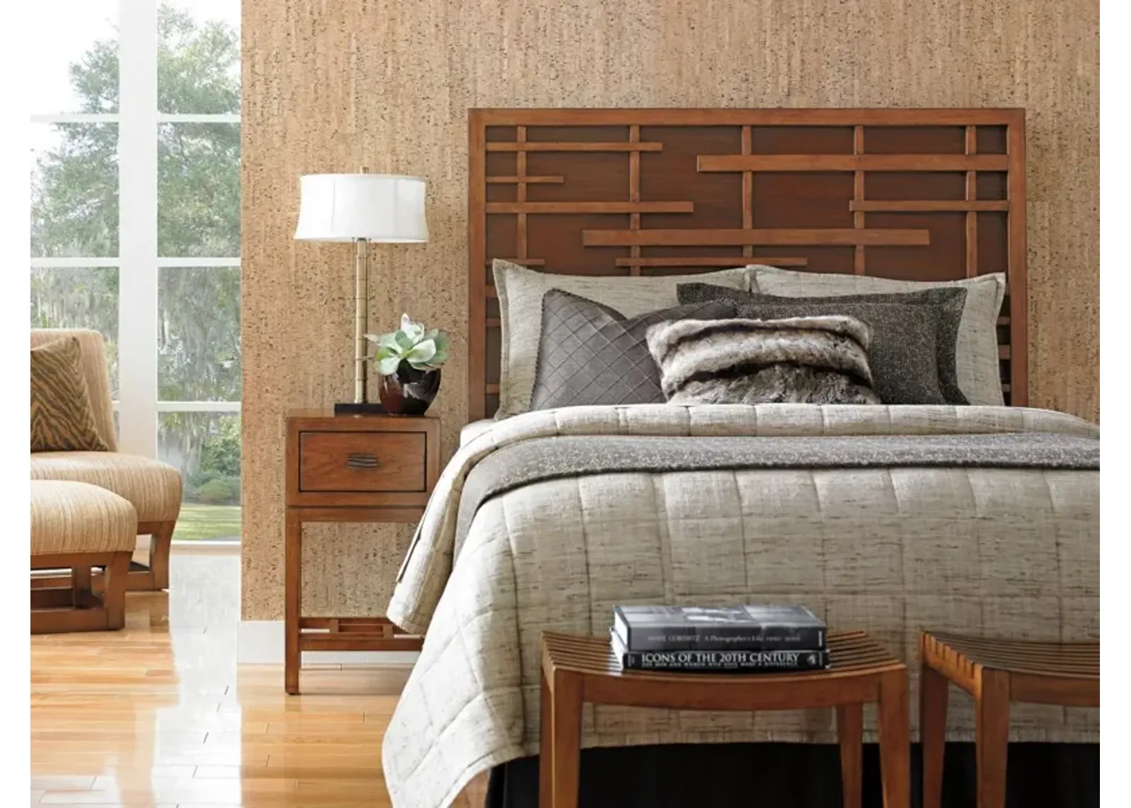 Tommy Bahama Home by Lexington Island Fusion Shanghai Panel Queen Headboard