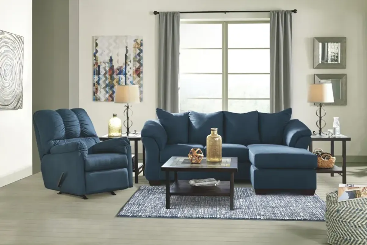 Ashley Darcy Blue Rocker Recliner