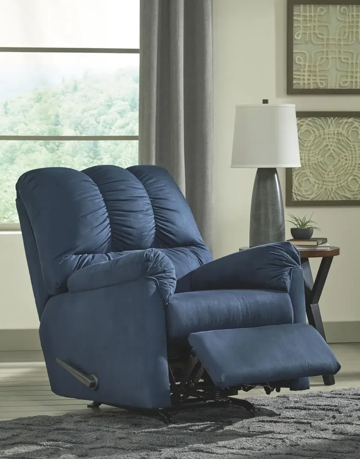 Ashley Darcy Blue Rocker Recliner