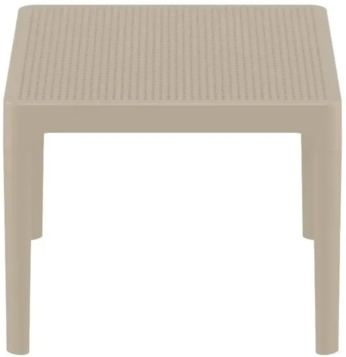 24 Inch Outdoor Sky Side Table Taupe