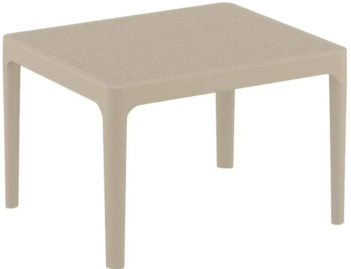 Compamia 24 Inch Outdoor Sky Side Table Taupe