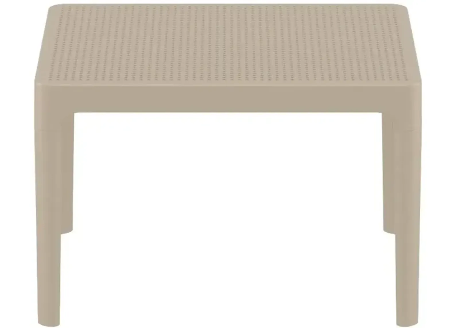 24 Inch Outdoor Sky Side Table Taupe