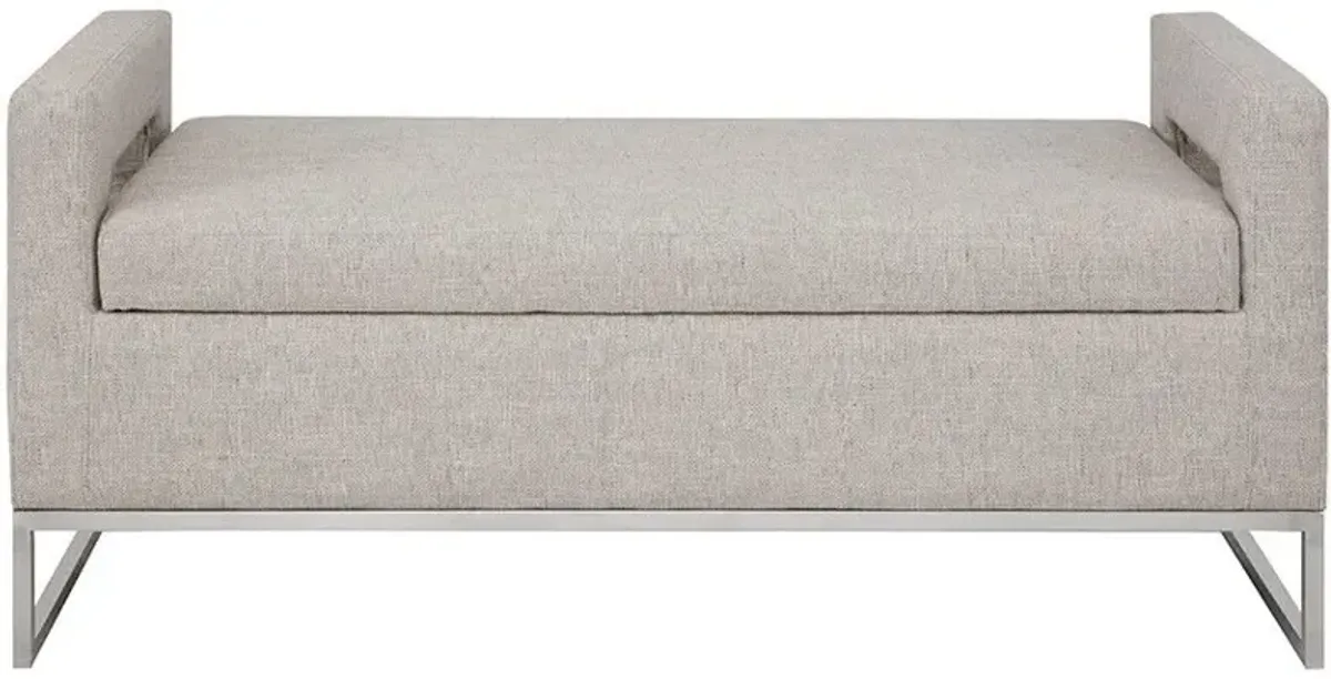 Olliix Madison Park Grey Crawford Storage Bench