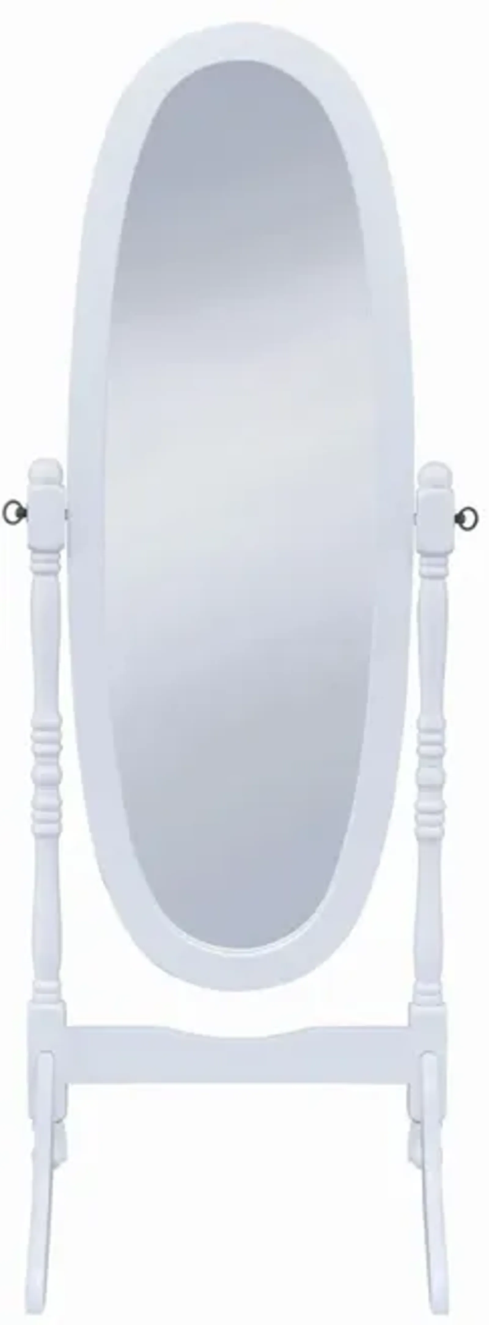 Coaster Foyet Wood Adjustable Full Length Cheval Mirror White