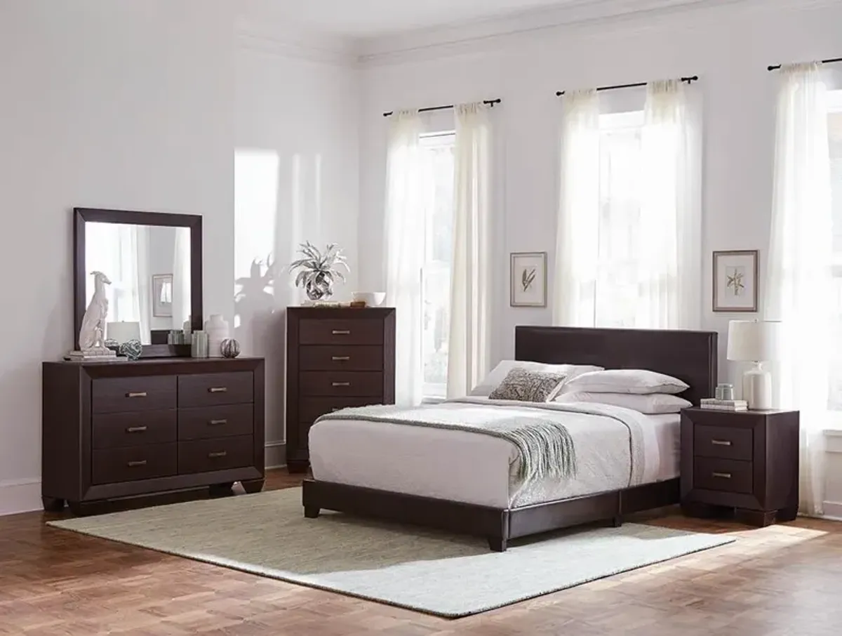 Coaster Dorian Upholstered California King Panel Bed Brown