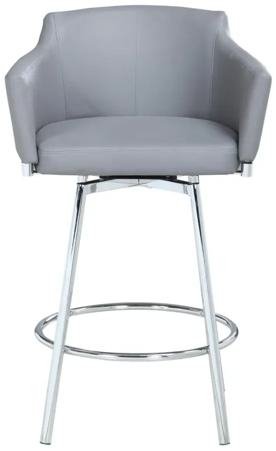 DUSTY GREY MODERN CLUB COUNTER STOOL WITH MEMORY SWIVEL