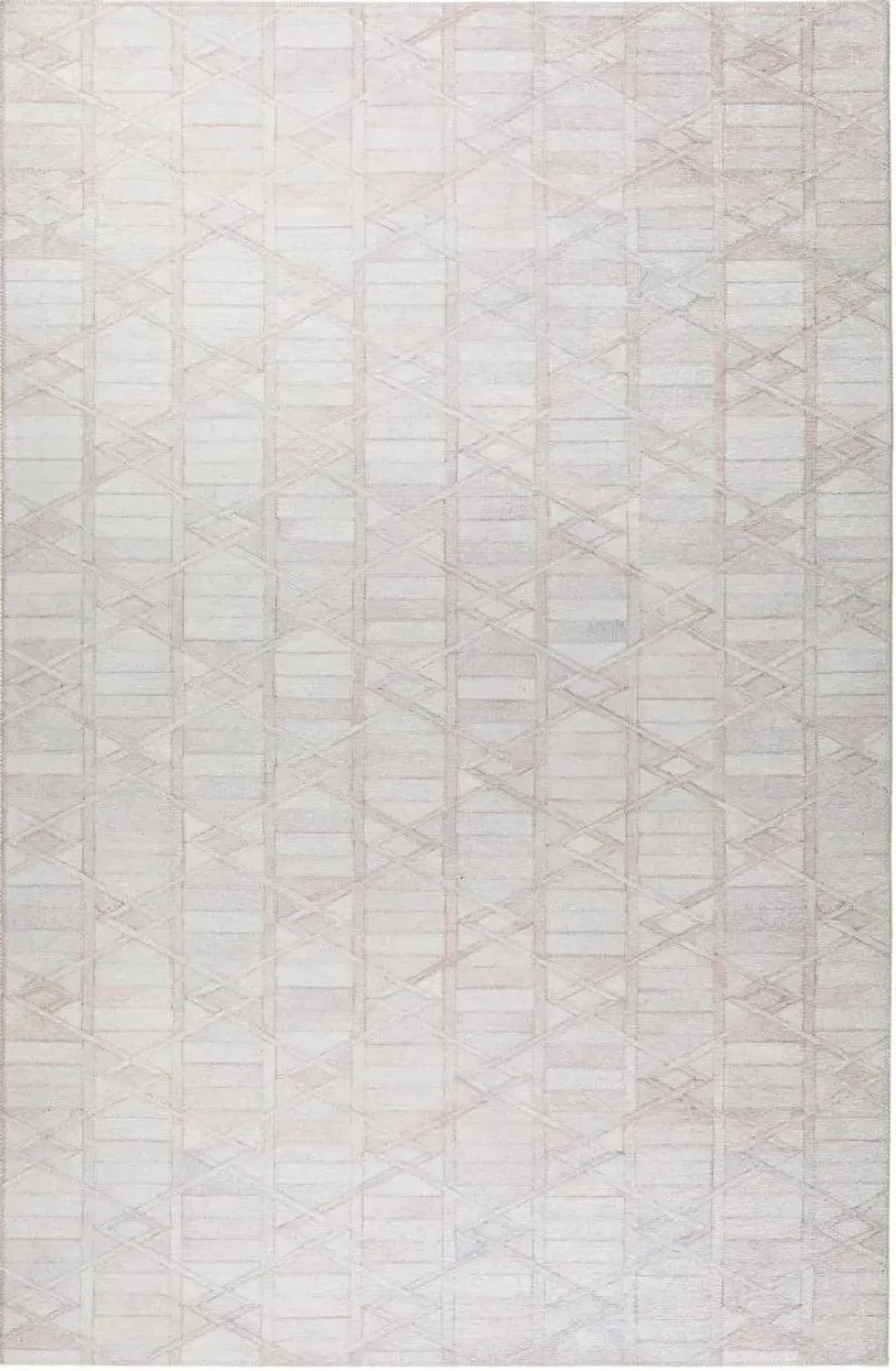 Dalyn Luxury Lattice 5'X8' Area Rug in Blush & Ivory