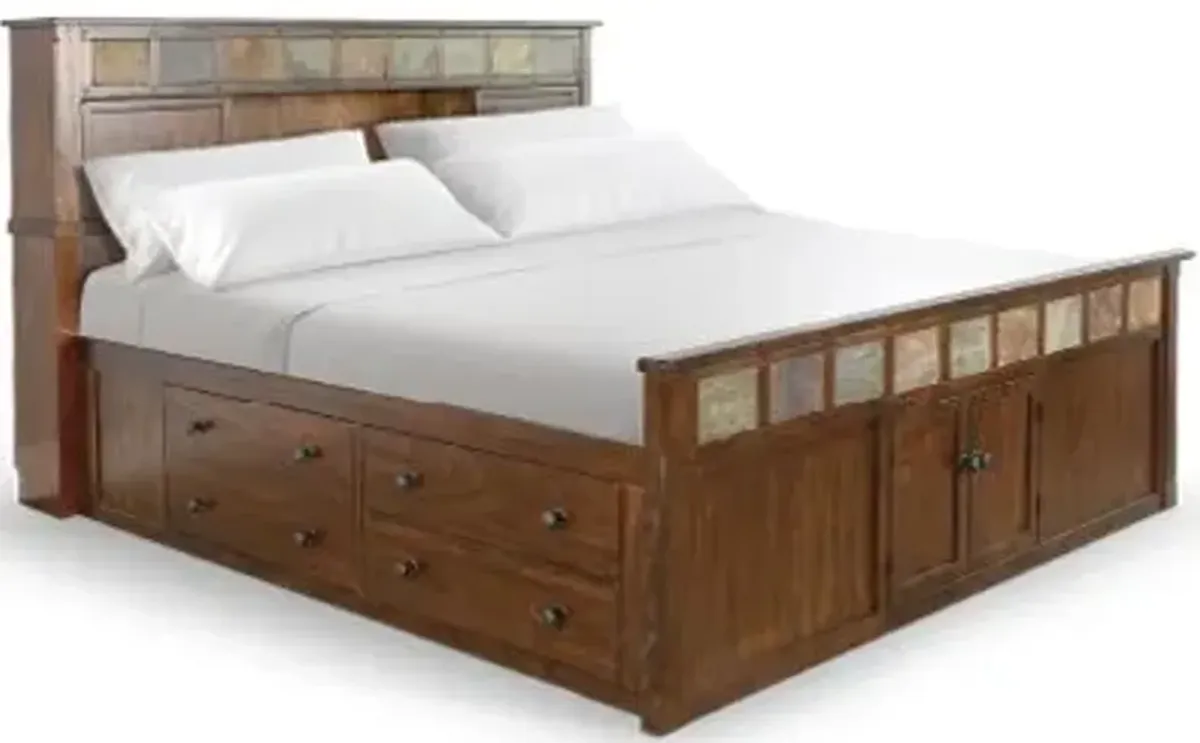 Sunny Designs Santa Fe Dark Chocolate Eastern King Storage Bed