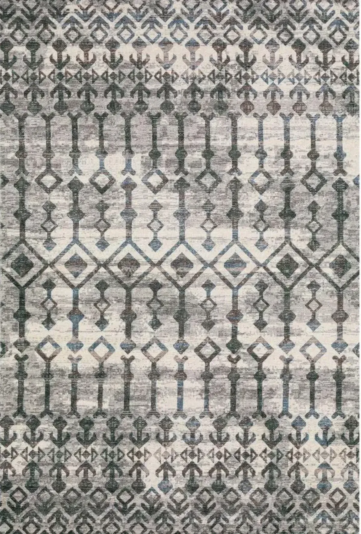 Dalyn Geometric Lattice Pattern Brisbane 5'X8' Area Rug in Grays & Teal