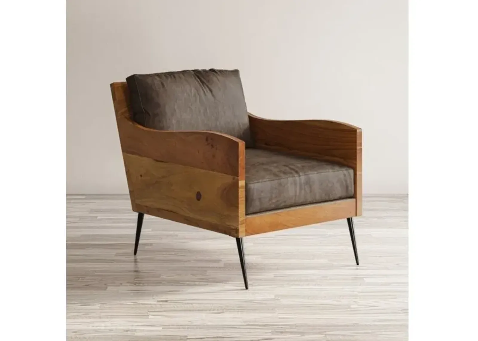 Jofran Acacia Wood Karma Accent Armchair