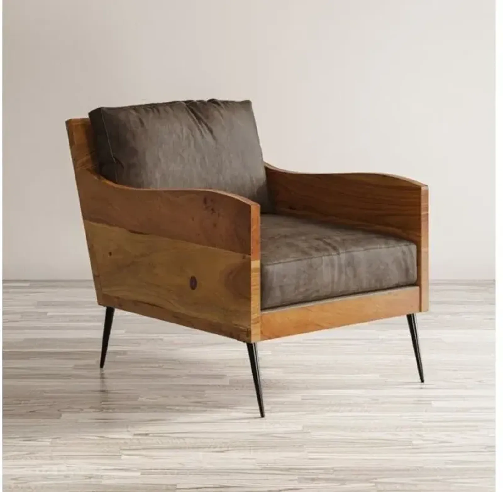 Jofran Acacia Wood Karma Accent Armchair