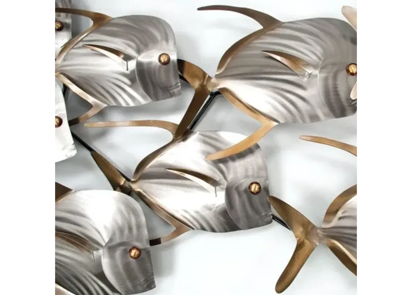 Copper Art Large School of Lookdown Fish Wall Art