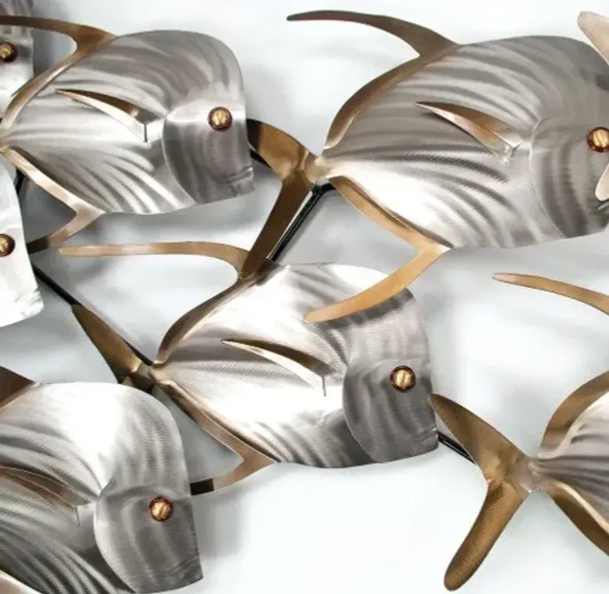 Copper Art Large School of Lookdown Fish Wall Art