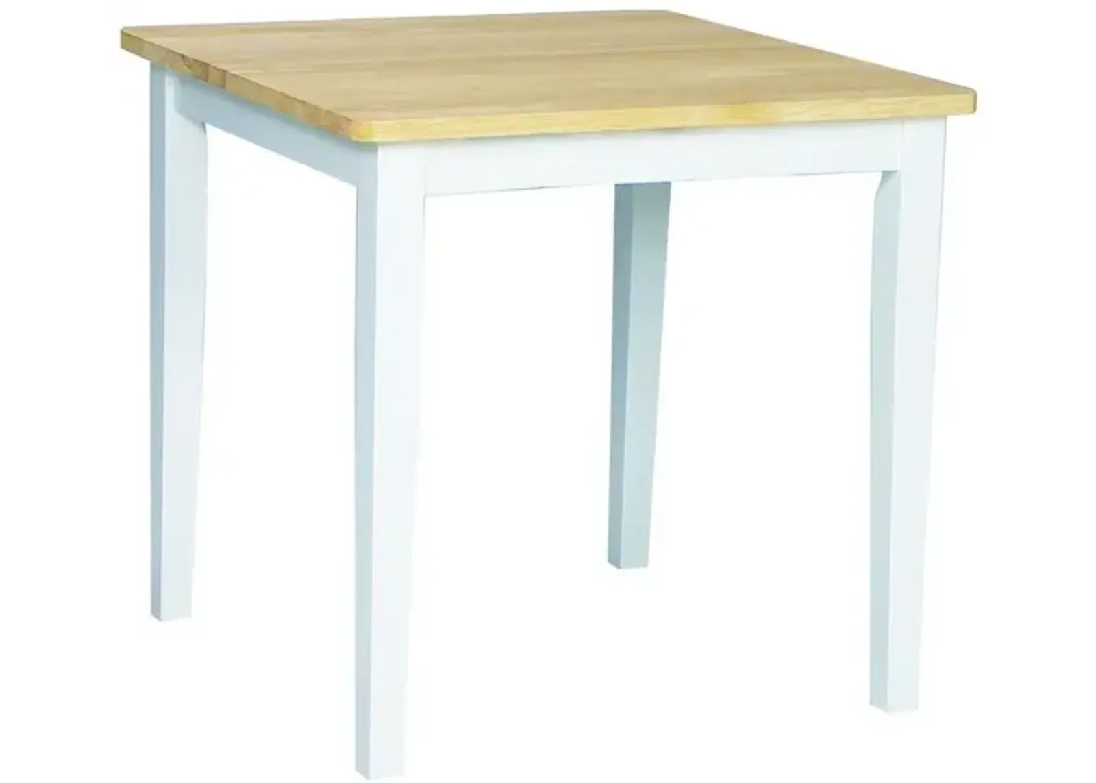 John Thomas Dining Essentials Square Table in White & Natural