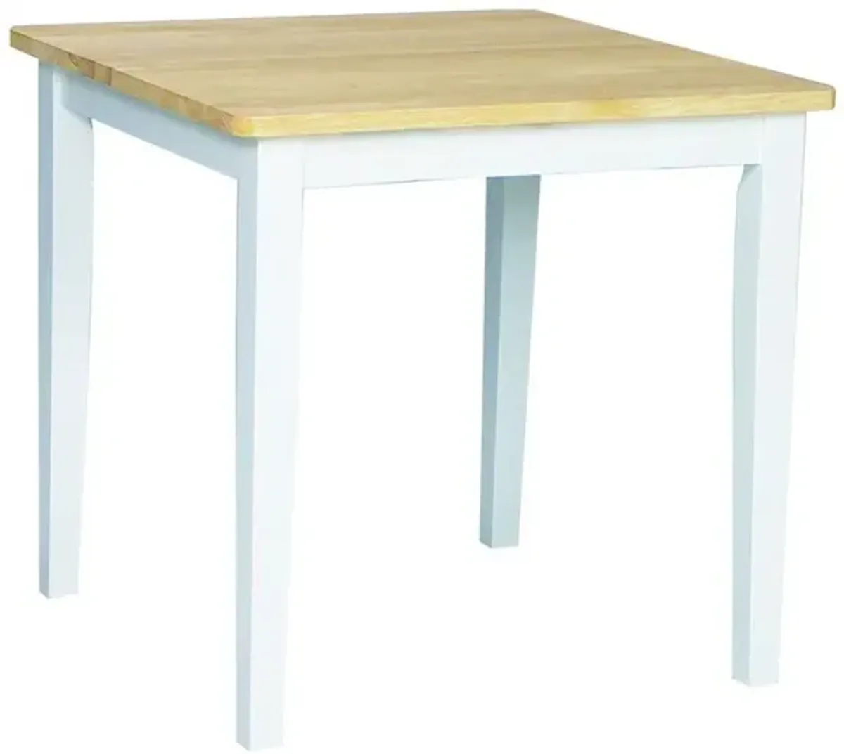 John Thomas Dining Essentials Square Table in White & Natural