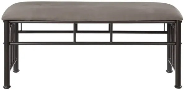 Coaster Livingston Microfiber Upholstered Bench Brown & Bronze