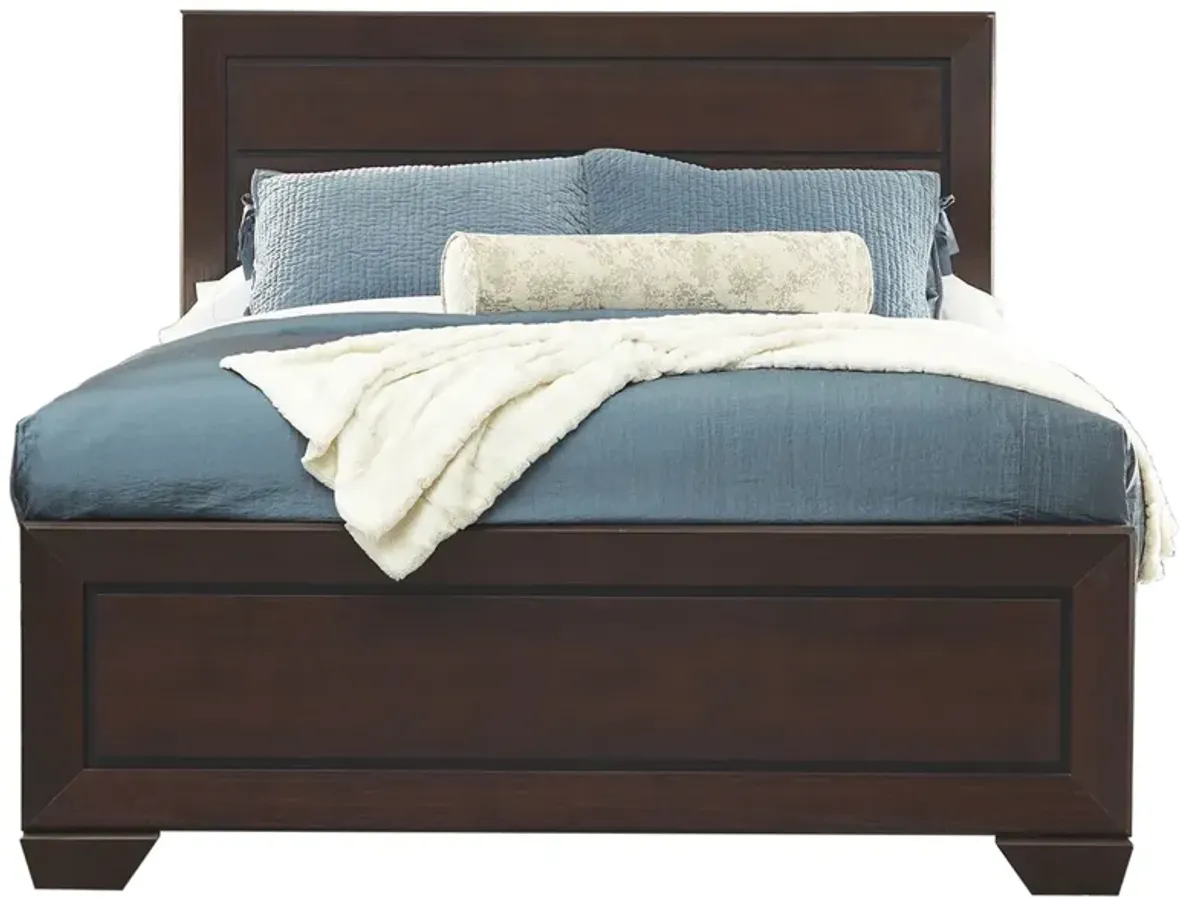 Coaster Kauffman Wood King Panel Bed Dark Cocoa