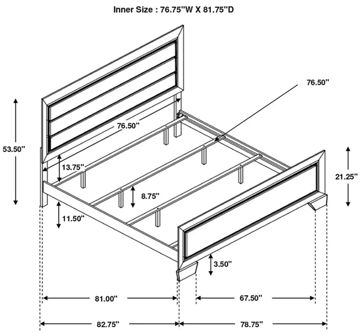 Coaster Kauffman Wood King Panel Bed Dark Cocoa