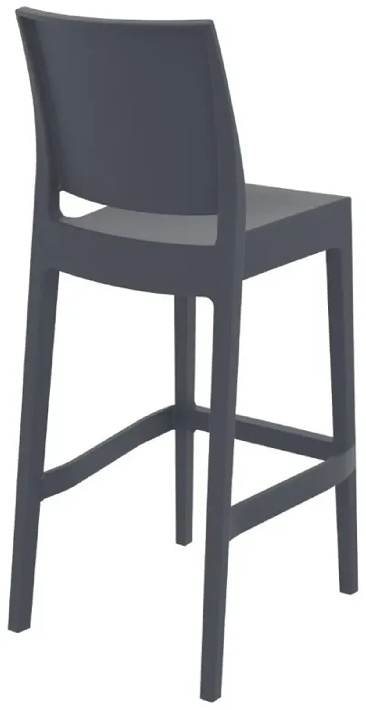 MAYA RESIN BAR STOOL DARK GRAY