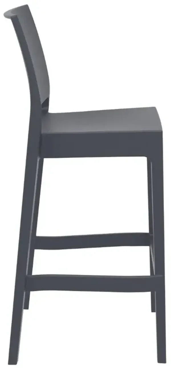 Compamia Maya Resin Bar Stool Dark Gray