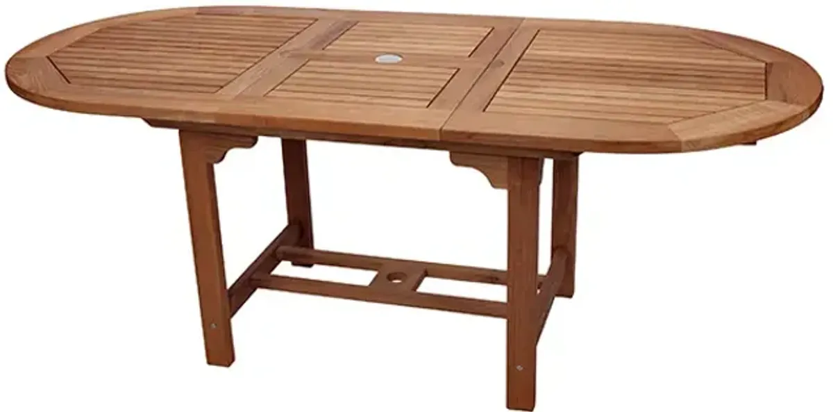 Royal Teak Outdoor Family Oval Large Expansion Dining Table