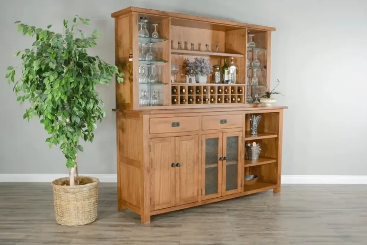 Sunny Designs Sedona Rustic Oak Buffet & Hutch