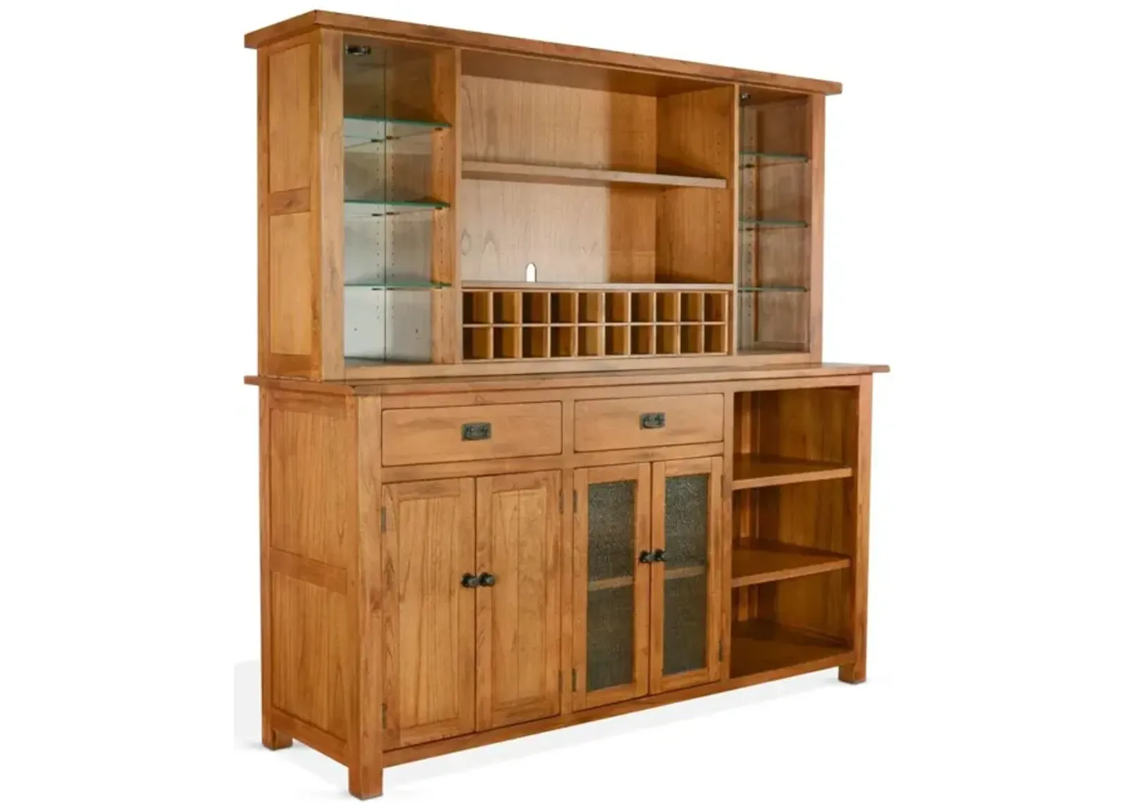 Sunny Designs Sedona Rustic Oak Buffet & Hutch