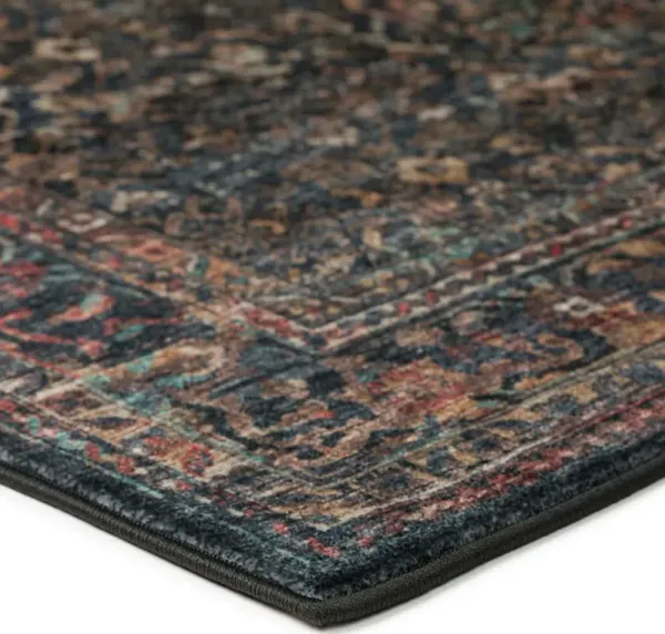 Dalyn Midnight Garden Enigmatic Charcoal Floral Motif 5'X8' Area Rug