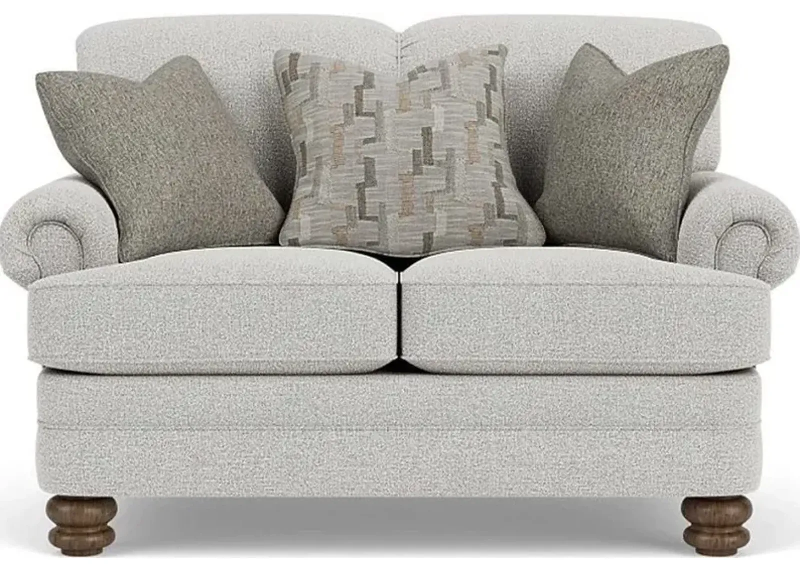 Flexsteel Bay Bridge Silver Glacier Loveseat