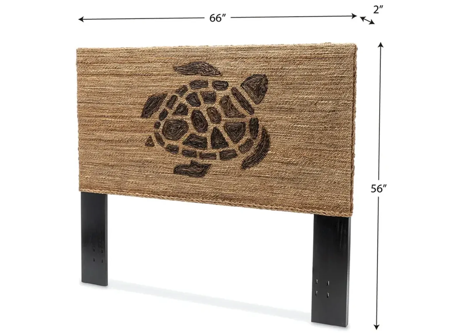 Seawinds Turtle Weave Natural Finish Queen Headboard