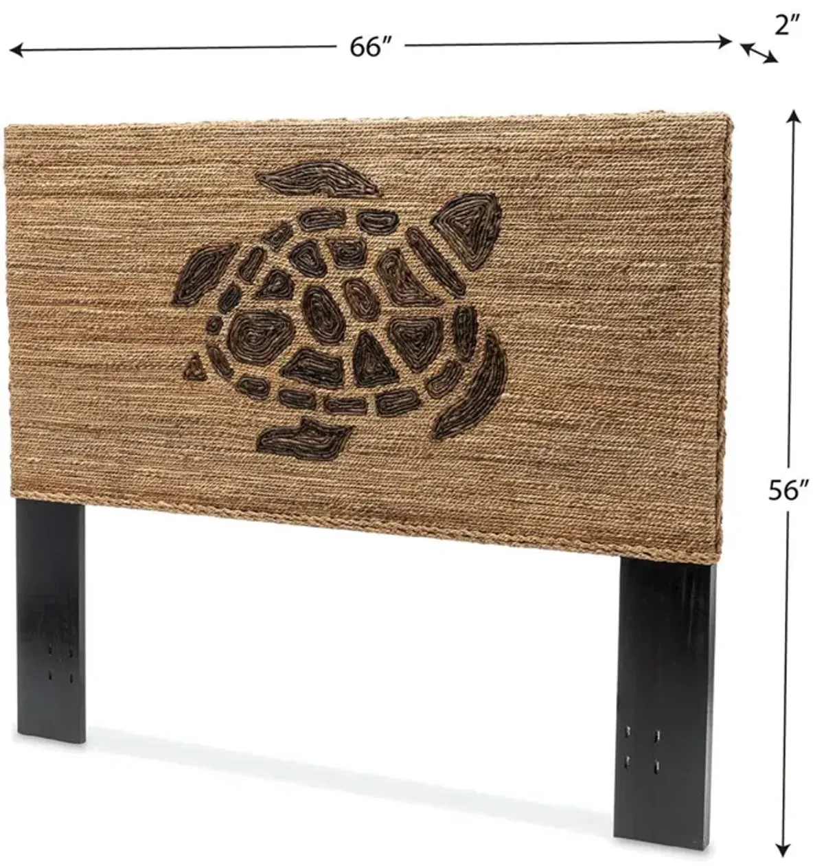 Seawinds Turtle Weave Natural Finish Queen Headboard