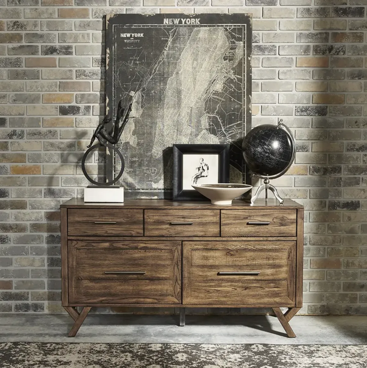 Liberty Furniture Lennox Weathered Chestnut Credenza