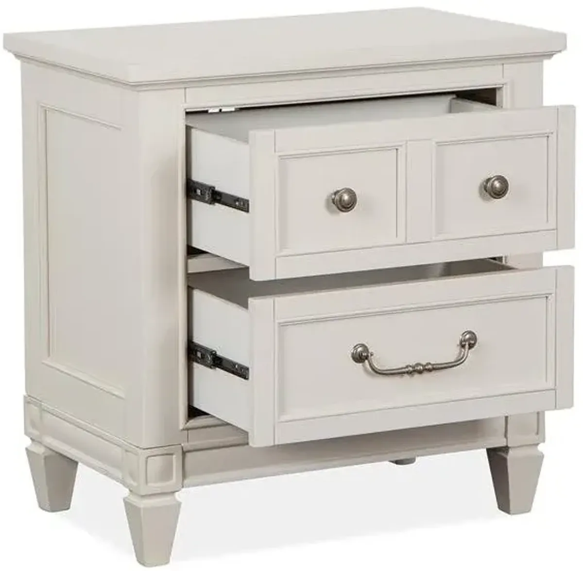 Magnussen Willowbrook White 2-Drawer Nightstand No Touch Lighting Control