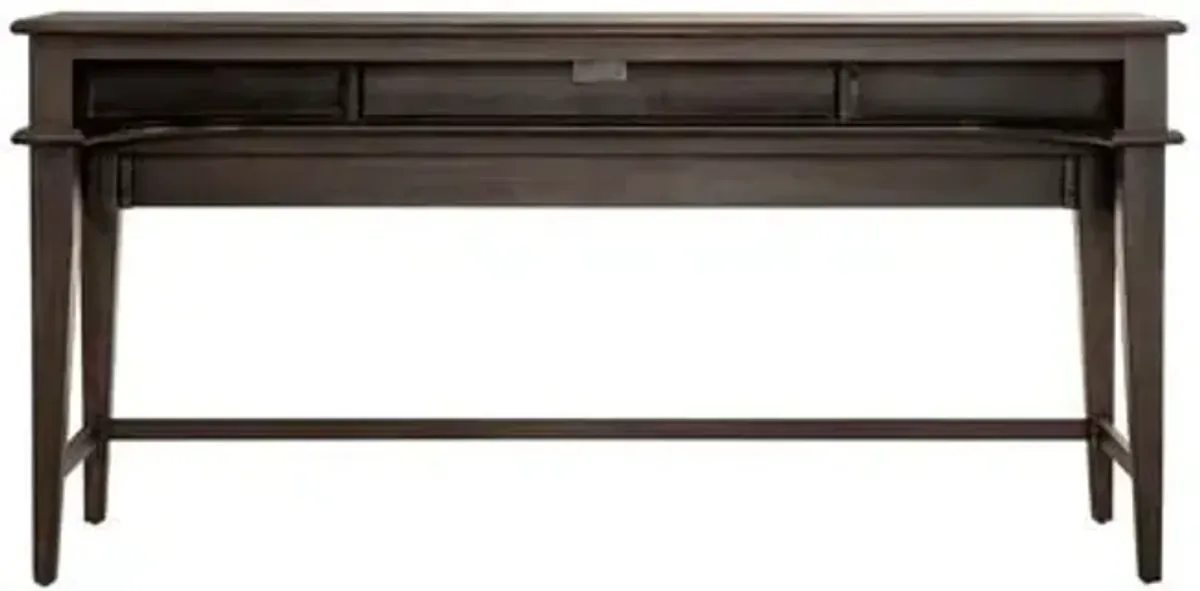 Liberty Furniture Mill Creek Peppercorn Console Bar Table