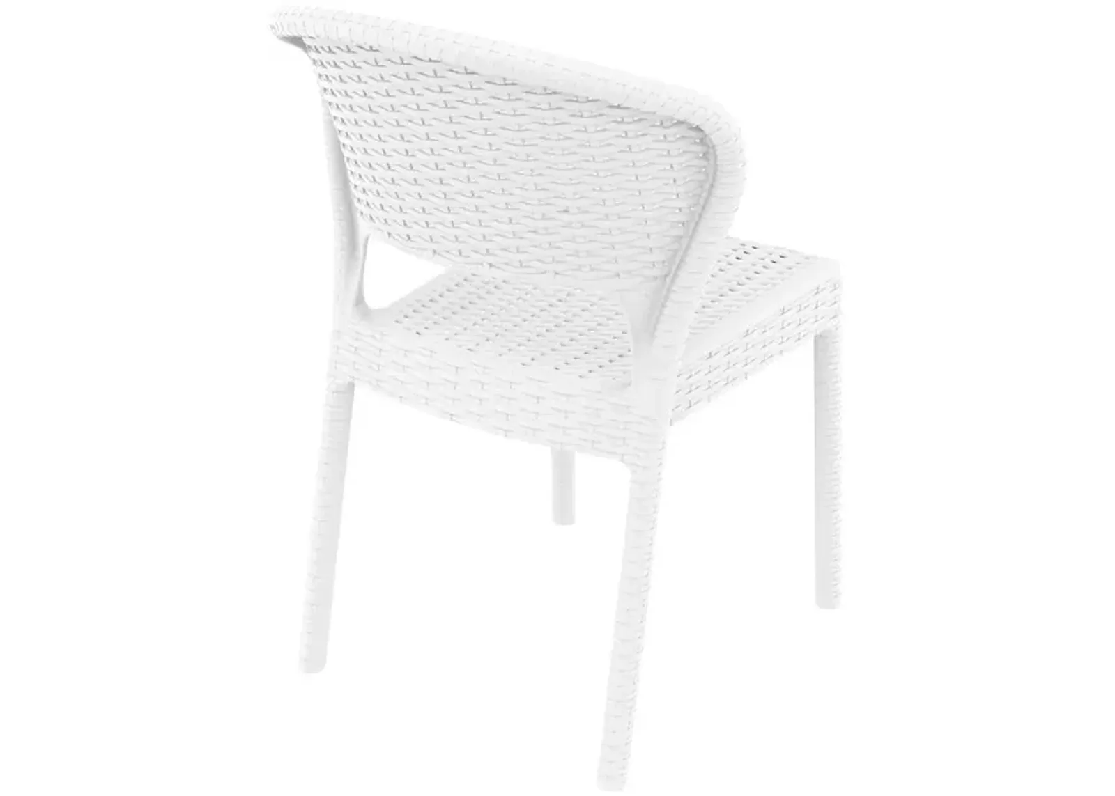 Compamia Daytona Resin Wickerlook Dining Chair White