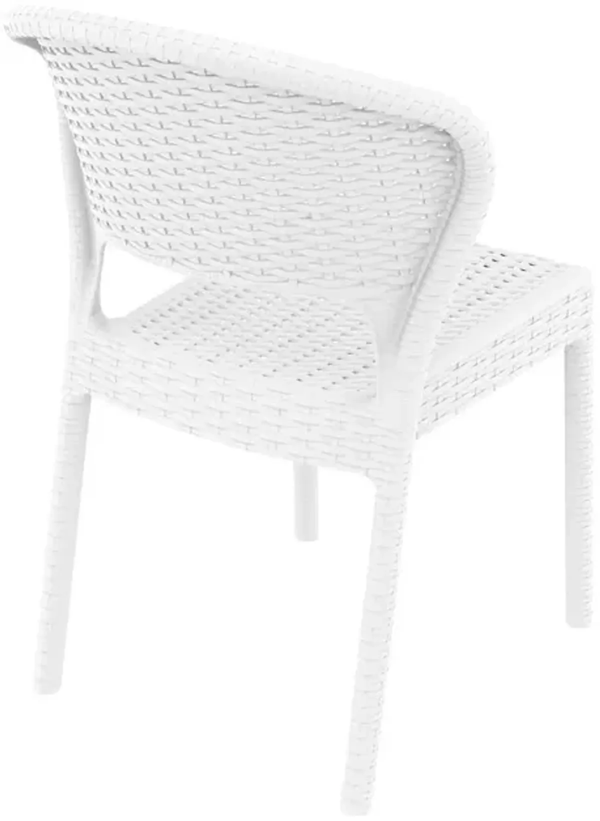 Daytona Resin Wickerlook Dining Chair White