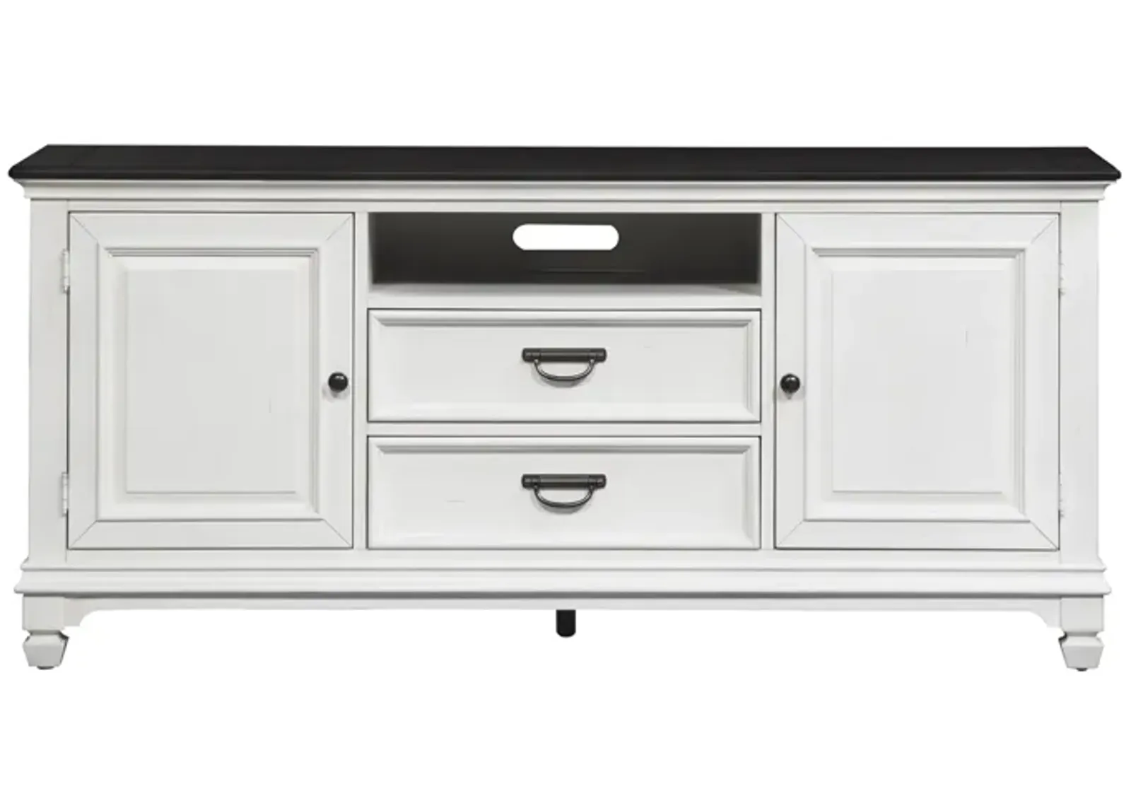 Liberty Furniture Allyson Park Wire Brushed White 66 Inch Media Entertainment TV Stand