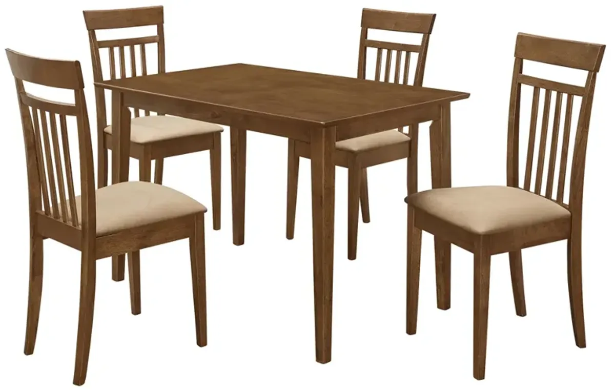 Coaster Robles 5-Piece Rectangular Dining Table Set Chestnut