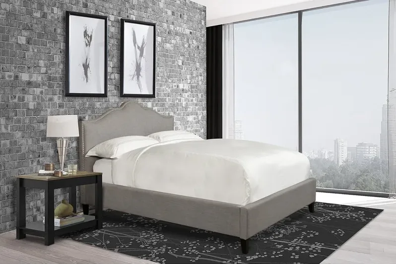 KING BED (GREY) FALSTAF - GREY JAMIE